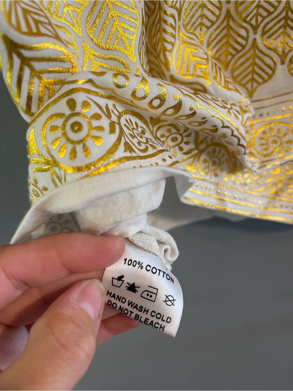Tory Burch White & Gold Metallic leaf print tank Size S - Picture 6 of 7